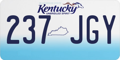 KY license plate 237JGY