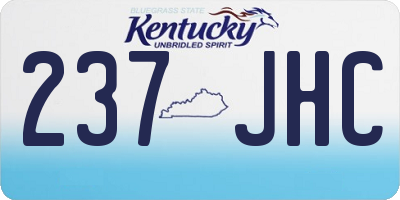 KY license plate 237JHC