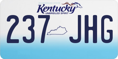 KY license plate 237JHG