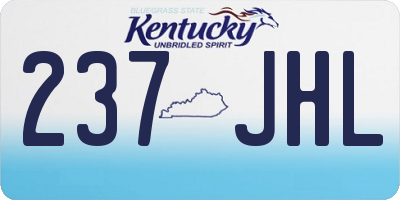 KY license plate 237JHL