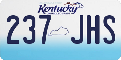 KY license plate 237JHS