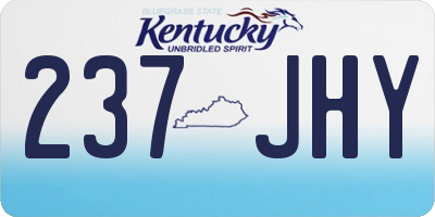 KY license plate 237JHY