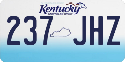 KY license plate 237JHZ