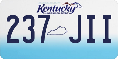 KY license plate 237JII