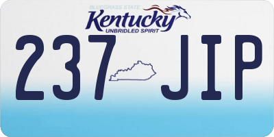 KY license plate 237JIP