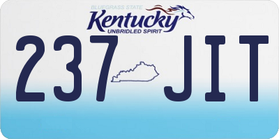 KY license plate 237JIT