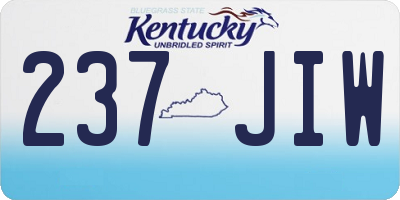 KY license plate 237JIW