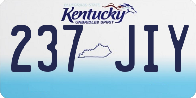 KY license plate 237JIY
