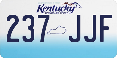 KY license plate 237JJF