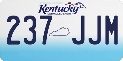 KY license plate 237JJM