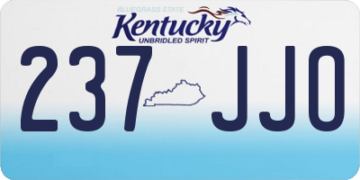 KY license plate 237JJO