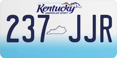 KY license plate 237JJR