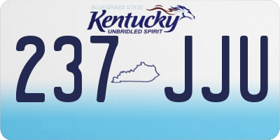 KY license plate 237JJU