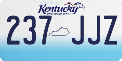 KY license plate 237JJZ
