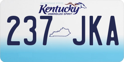 KY license plate 237JKA