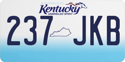 KY license plate 237JKB