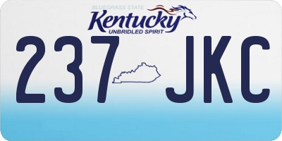 KY license plate 237JKC