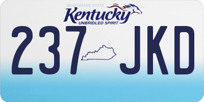 KY license plate 237JKD