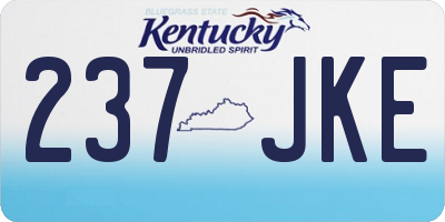 KY license plate 237JKE