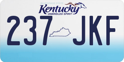 KY license plate 237JKF