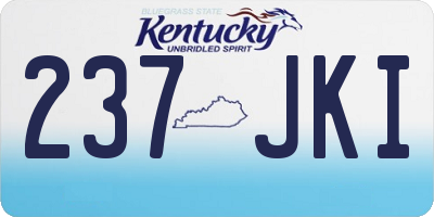 KY license plate 237JKI