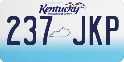 KY license plate 237JKP