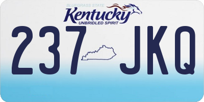 KY license plate 237JKQ