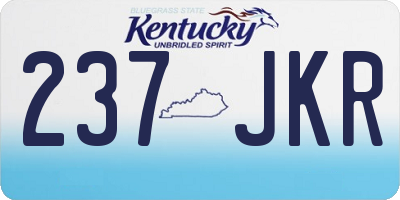 KY license plate 237JKR