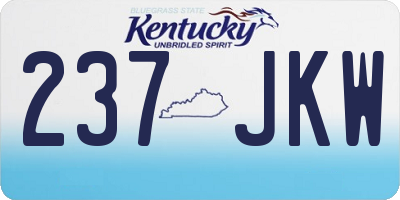 KY license plate 237JKW