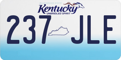 KY license plate 237JLE