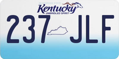 KY license plate 237JLF