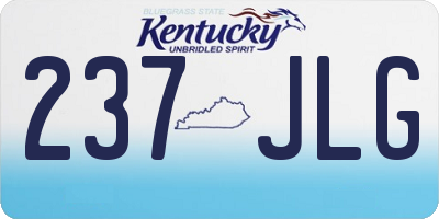 KY license plate 237JLG