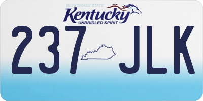 KY license plate 237JLK
