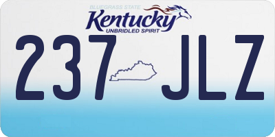 KY license plate 237JLZ