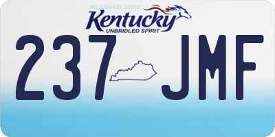 KY license plate 237JMF