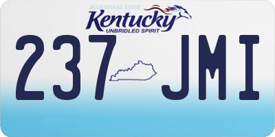 KY license plate 237JMI