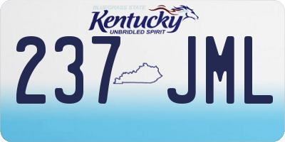 KY license plate 237JML