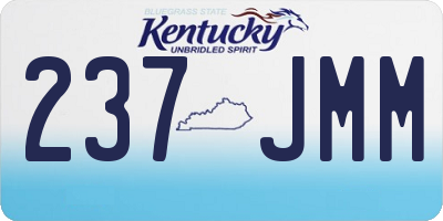 KY license plate 237JMM