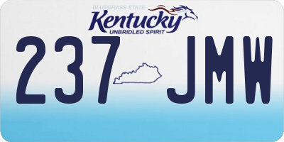 KY license plate 237JMW