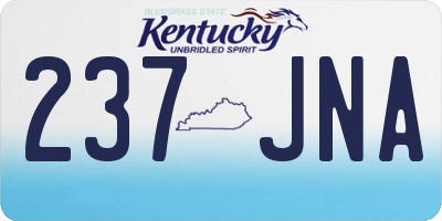 KY license plate 237JNA