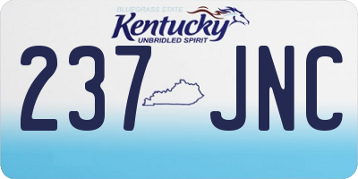KY license plate 237JNC
