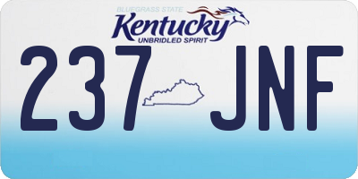 KY license plate 237JNF