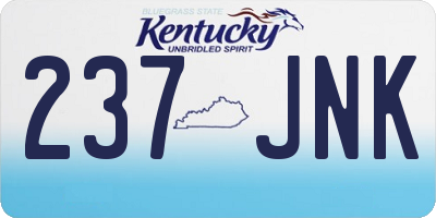 KY license plate 237JNK