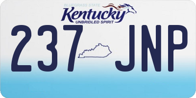 KY license plate 237JNP