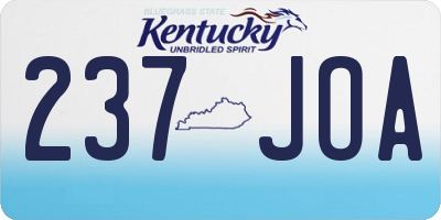 KY license plate 237JOA