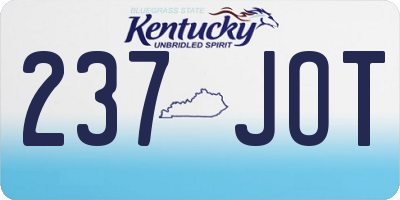 KY license plate 237JOT