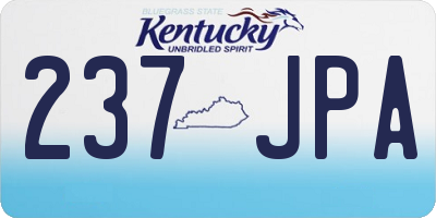 KY license plate 237JPA