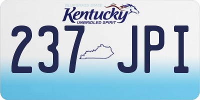 KY license plate 237JPI