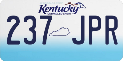 KY license plate 237JPR