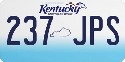 KY license plate 237JPS